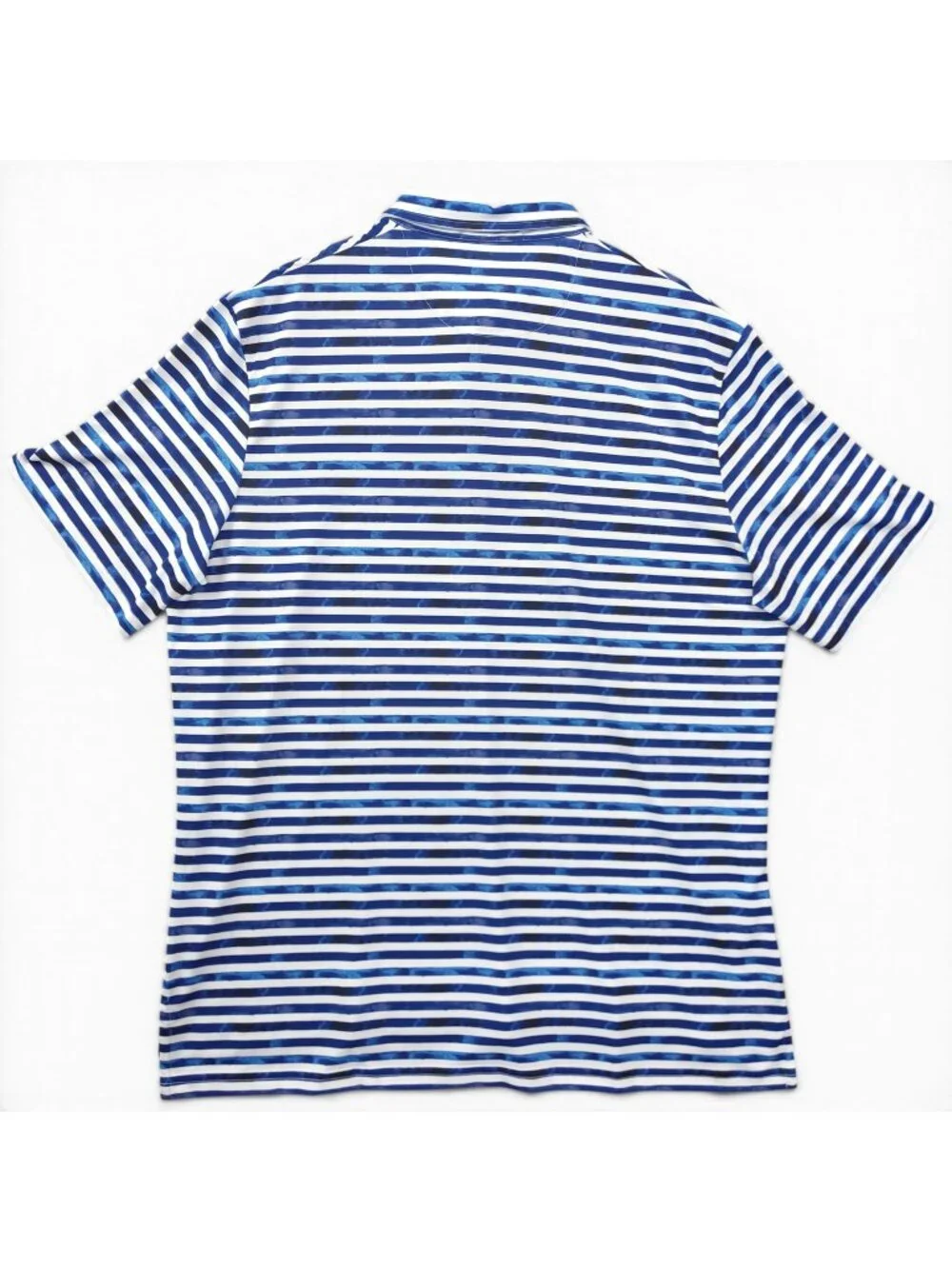 RLX Ralph Lauren Blue Striped Golf Polo Mens Large Performance Stretch